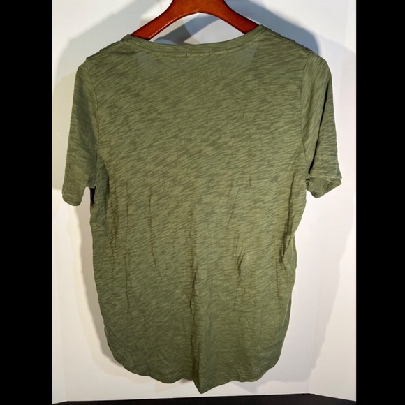 NWOT ATM Anthony Thomas Melillo Slub Jersey Classic V-Neck Tee Army Green Sz XL - Picture 4 of 10